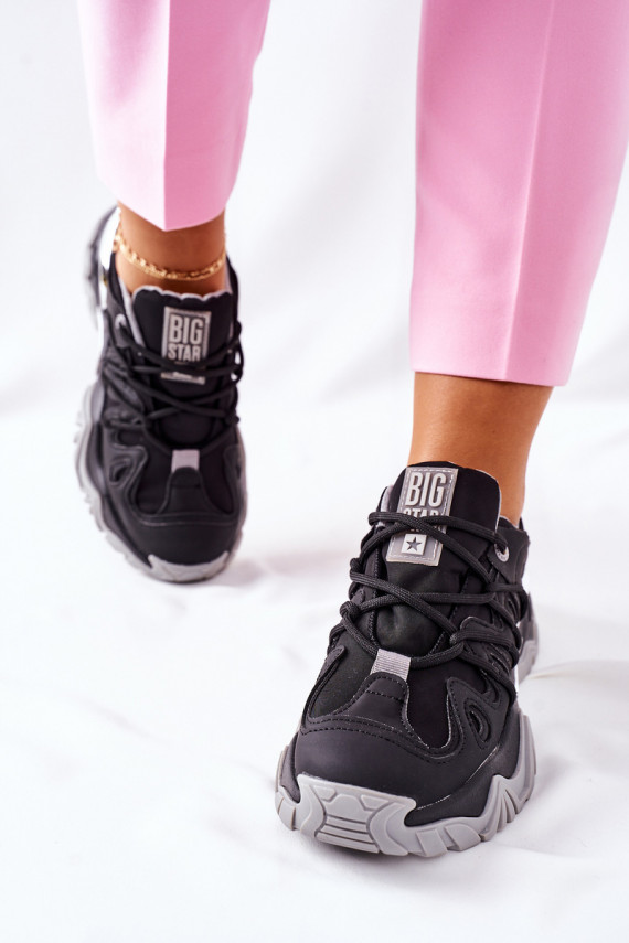   Sportiska stila apavi Memory Foam Big Star II274089 melnas krāsas