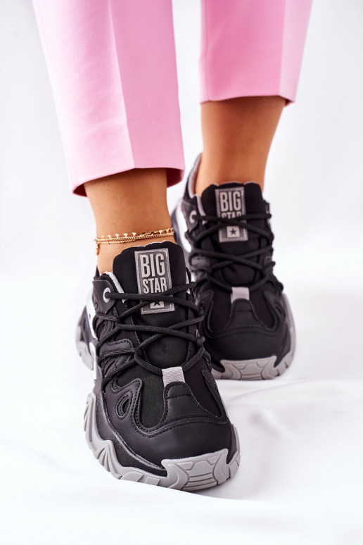   Sportiska stila apavi Memory Foam Big Star II274089 melnas krāsas