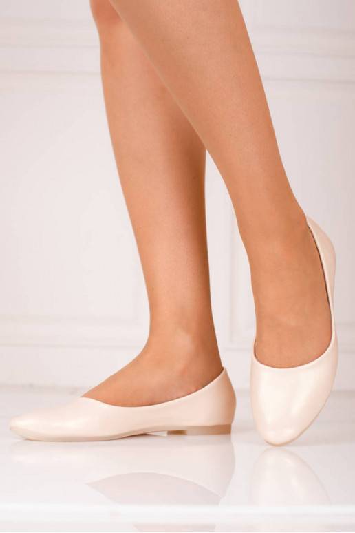 Klasiska modeļa smilšu krāsas baleriny damskie Shelovet