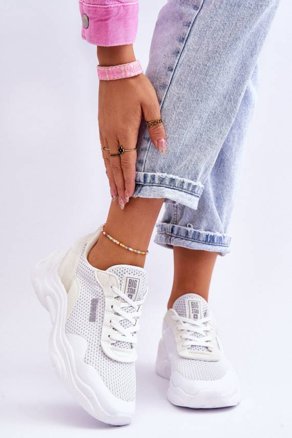   Auduma sporta apavi Memory Foam System Big Star LL274A064 baltas krāsas