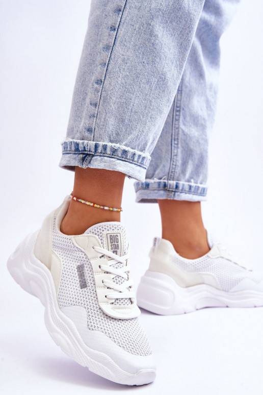   Auduma sporta apavi Memory Foam System Big Star LL274A064 baltas krāsas