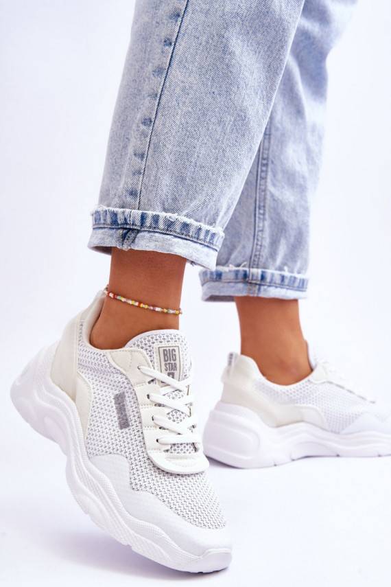   Auduma sporta apavi Memory Foam System Big Star LL274A064 baltas krāsas