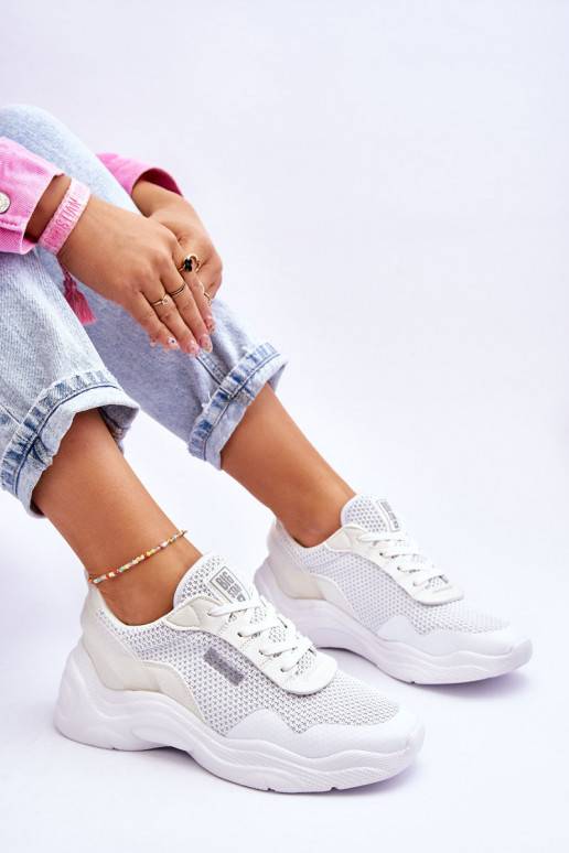   Auduma sporta apavi Memory Foam System Big Star LL274A064 baltas krāsas