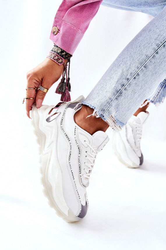 Sportiska stila apavi Cross Jeans II2R4017C baltas krāsas