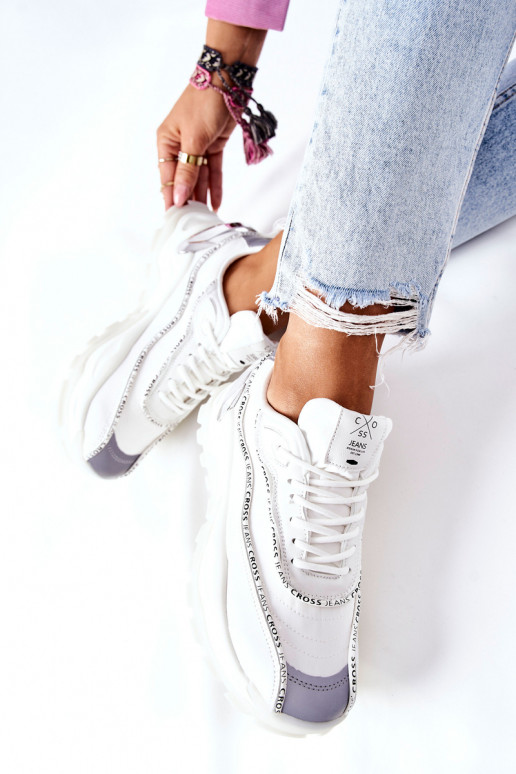   Sportiska stila apavi Cross Jeans II2R4017C baltas krāsas