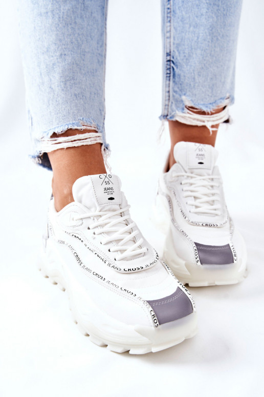   Sportiska stila apavi Cross Jeans II2R4017C baltas krāsas
