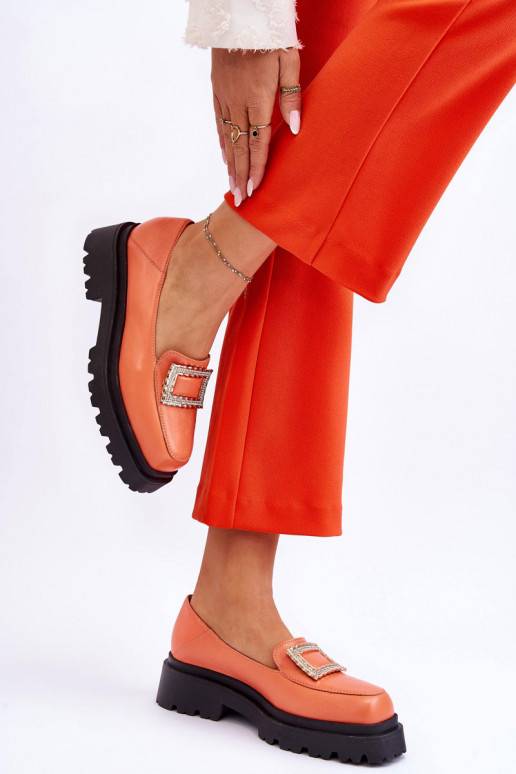 Mokasīni oranžas krāsas Agathe    Mokasīni oranžas krāsas Agathe