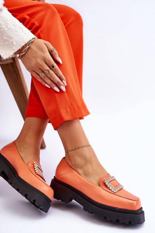 Mokasīni oranžas krāsas Agathe    Mokasīni oranžas krāsas Agathe