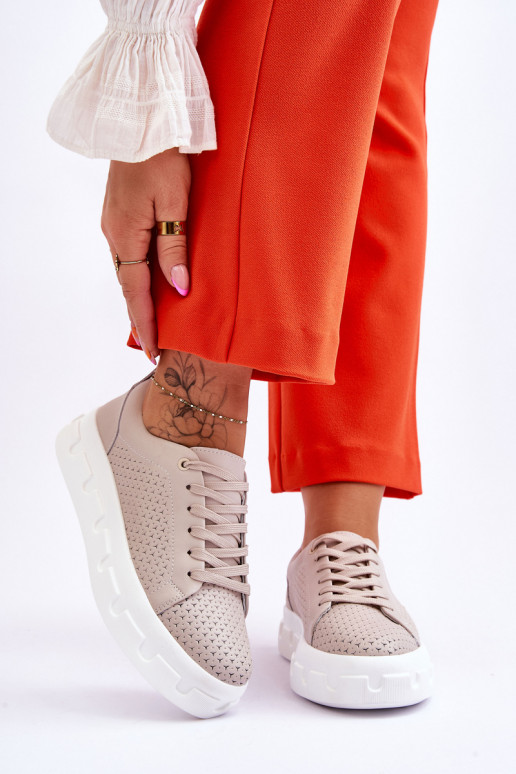   sporta apavi ar platformu smilšu krāsas Montigo