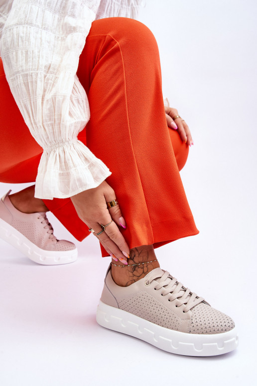   sporta apavi ar platformu smilšu krāsas Montigo