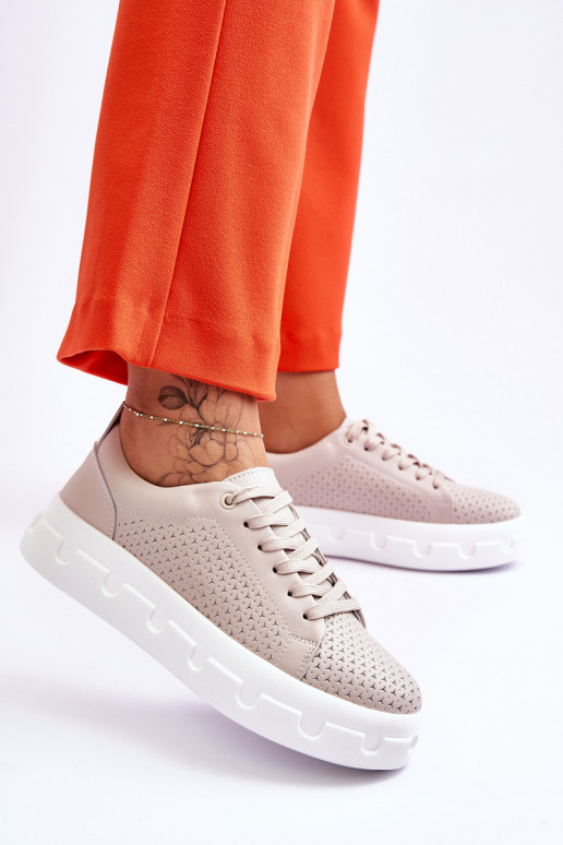   sporta apavi ar platformu smilšu krāsas Montigo