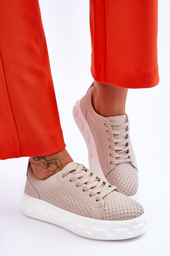   sporta apavi ar platformu smilšu krāsas Montigo