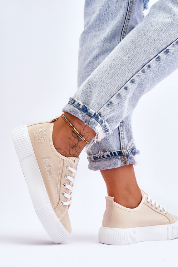 Ērtas brīvā laika kurpes ar platformu Lee Cooper LCW-23-31-1808L smilšu krāsas