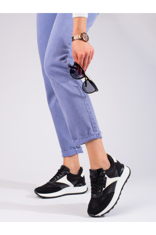 Melnas krāsas  sieviešu apavi  ar augstu platformu Shelovet   Melnas krāsas  sieviešu apavi  ar augstu platformu Shelovet