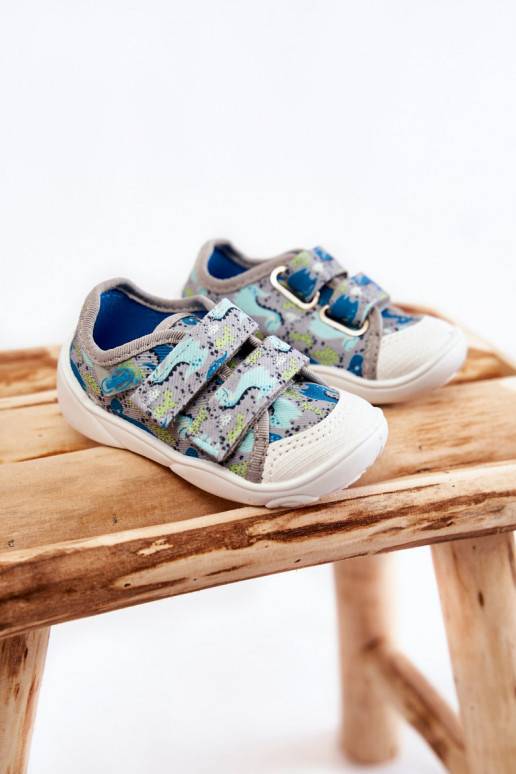 Bērnu apavi Sporta apavi Dinozaury Befado 907P156 Pelēkas krāsas