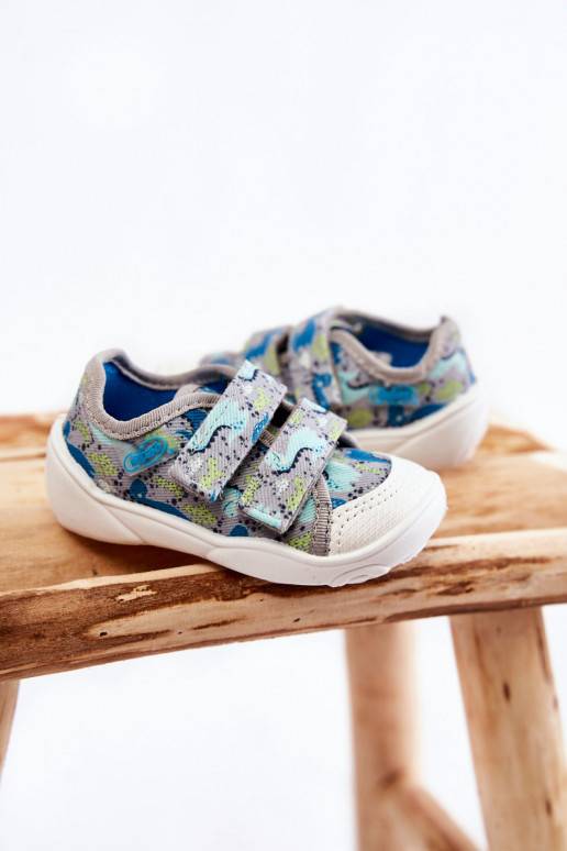 Bērnu apavi Sporta apavi Dinozaury Befado 907P156 Pelēkas krāsas