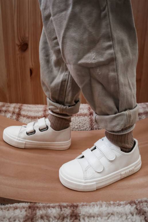 Bērnu apavi   brīvā laika apavi ar lipīgām aizdarēm BIG STAR KK374093 baltas krāsas