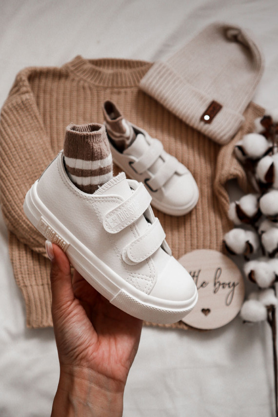 Bērnu apavi   brīvā laika apavi ar lipīgām aizdarēm BIG STAR KK374093 baltas krāsas