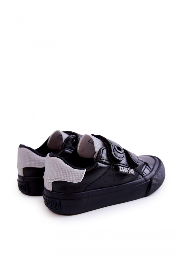 Bērnu brīvā laika apavi ar lipīgām aizdarēm Big Star JJ374110 -Pelēkas krāsas