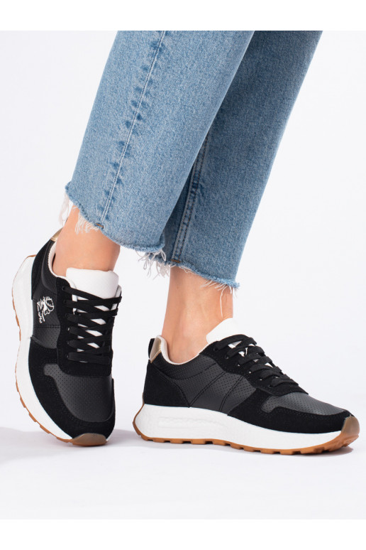 Sneakers modeļa apavi  Potocki Melnas krāsas
