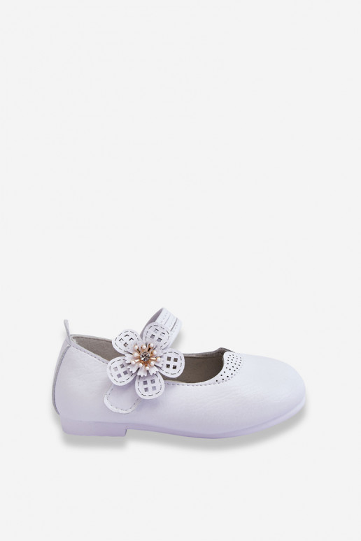Bērnu apavi   balerīnas   Z  baltas krāsas Cobi