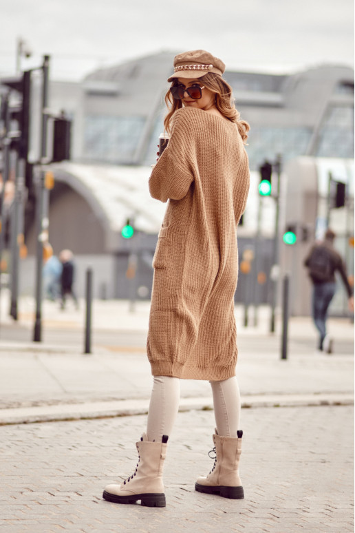 Sieviešu džemperis kapučīno krāsas 321970