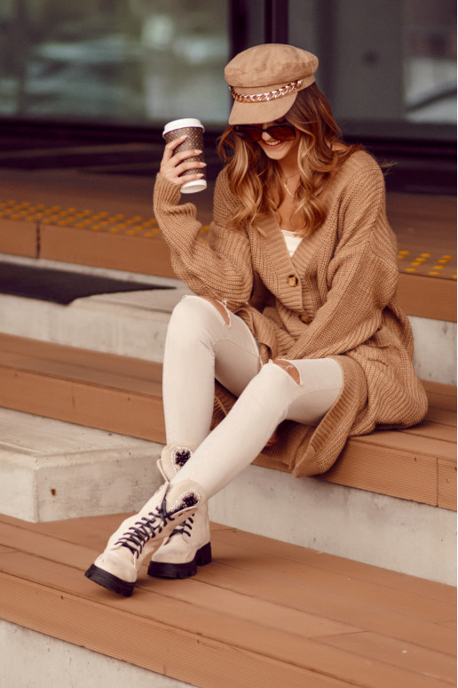 Sieviešu džemperis kapučīno krāsas 321970