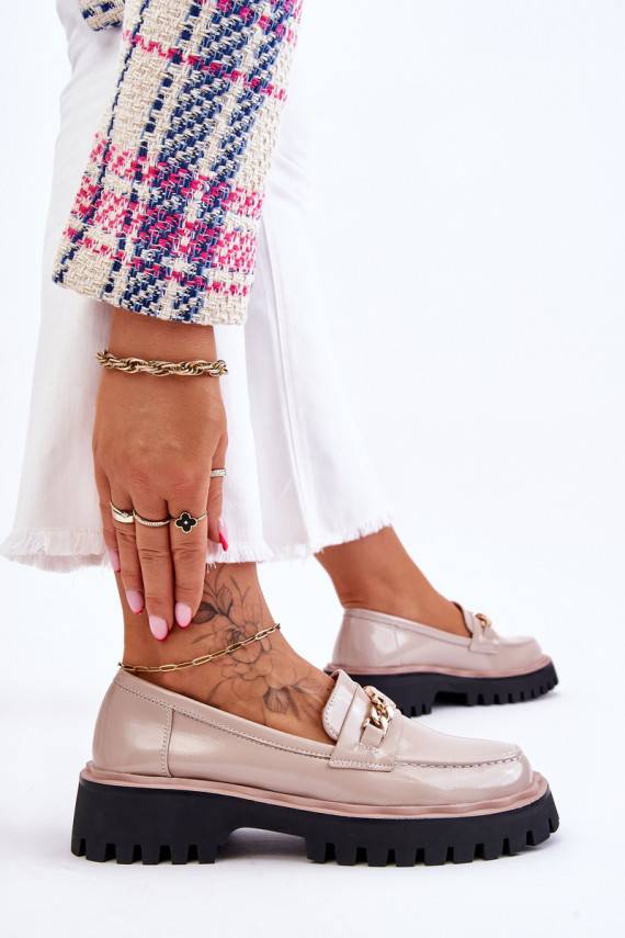 Laque Mokasīni ar platformu smilšu krāsas Ronin 