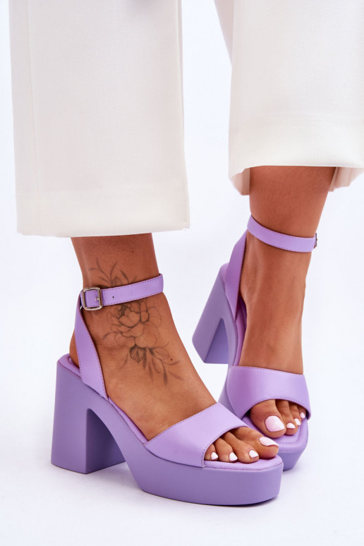 stilīgas sandales  violetās krāsas Karmine