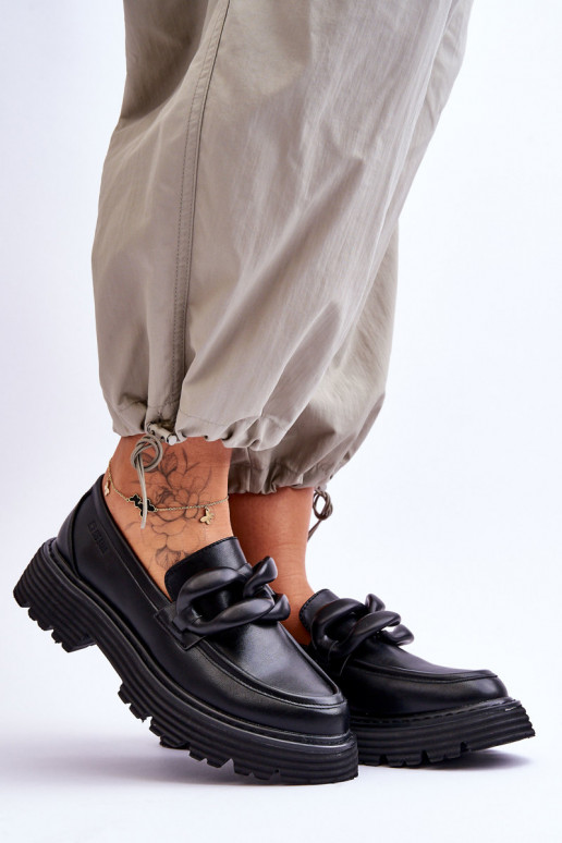   Mokasīni apavi Big Star LL274580 melnas krāsas