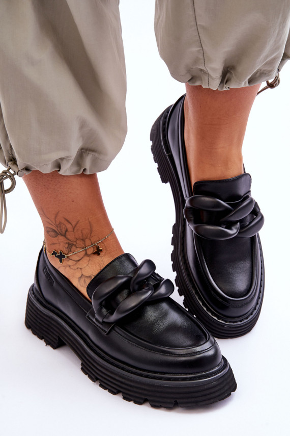   Mokasīni apavi Big Star LL274580 melnas krāsas