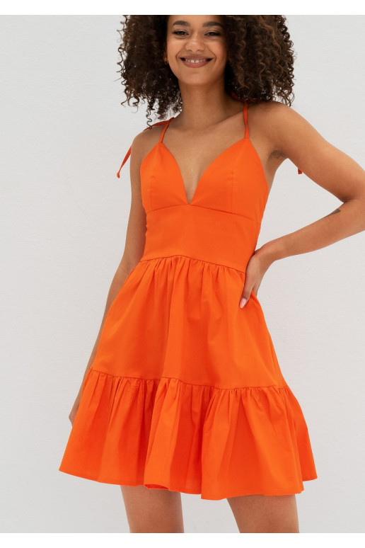Alexa - Oranža mini vasaras kleita