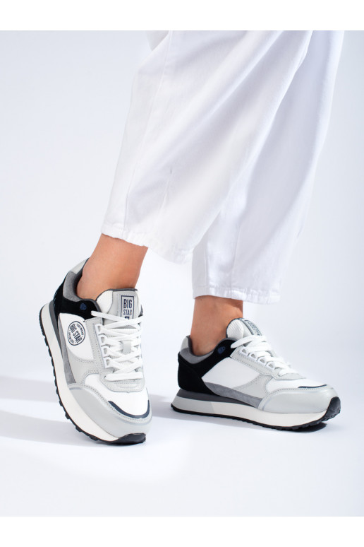   Sneakers Sieviešu apavi balta krāsa-pelēkas krāsas LL274370 BIG STAR