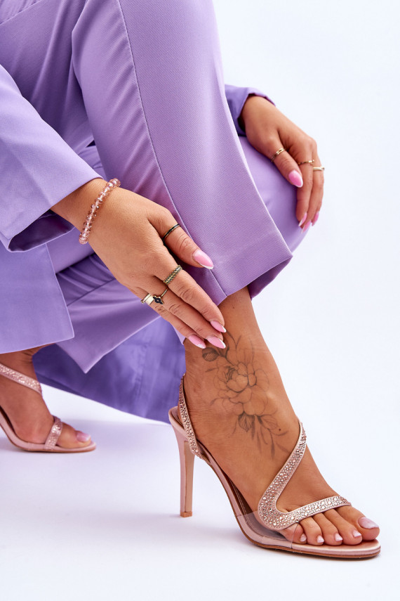 Eleganta stila  sandales ar papēdi Nude Colima