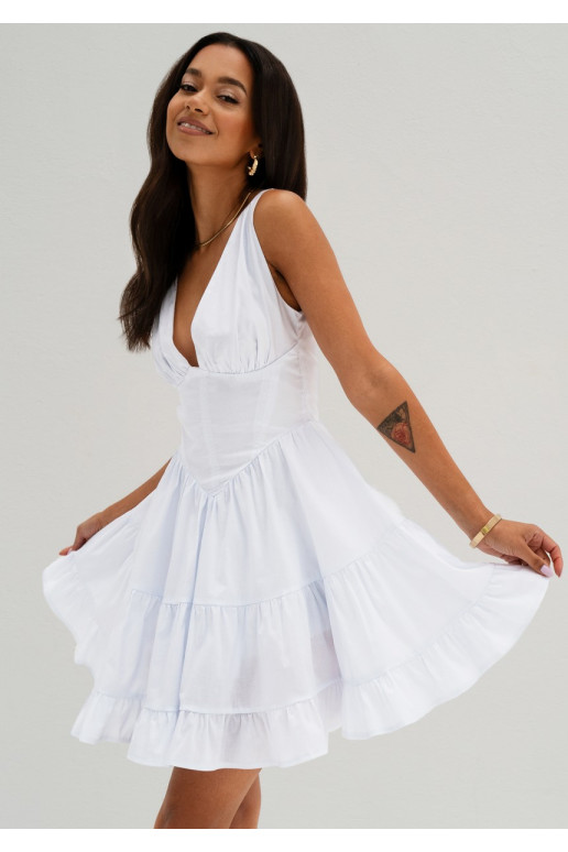 Liya - Balta mini kleita