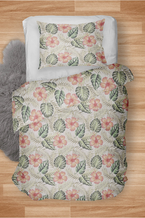 Komplekts pościeli Tropcial Pink Flowers