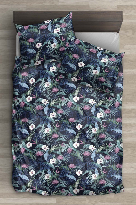Komplekts pościeli Tropcial Dark Blue