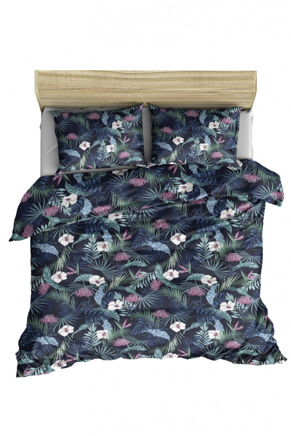 Komplekts pościeli Tropcial Dark Blue