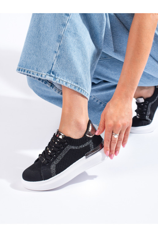 tekstila kurpes ar platformu Shelovet Melnas krāsas
