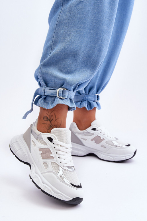 Stilīgasrnas   sporta apavi ar tīkliņu baltas krāsas Venice
