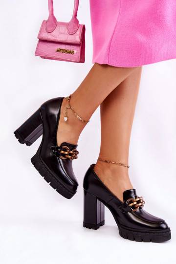 Kurpes ar platformu I   Shoes 3197 melnas krāsas 2