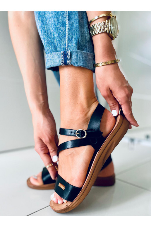 Sieviešu sandales/zābaki LEAF BLACK