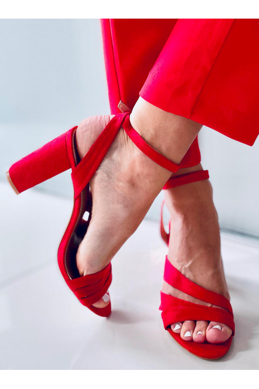 Stilīgas augstpapēžu sandales LESLIE RED