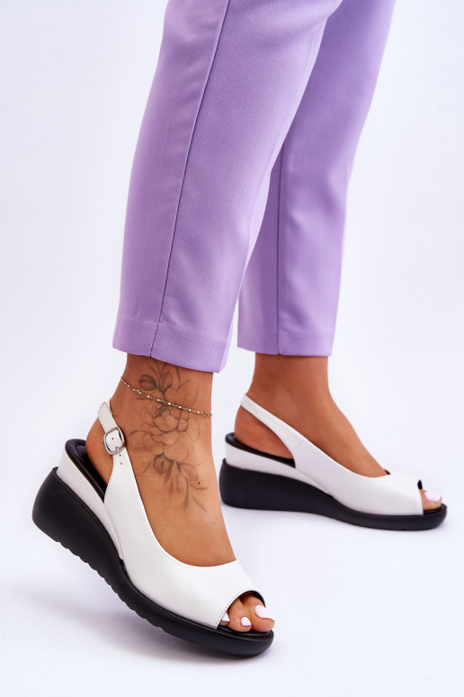   sandales ar platformu Sergio Leone SK853 baltas krāsas