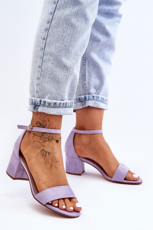 zamšādas Klasiska modeļa sandales  violetās krāsas Honeymoon