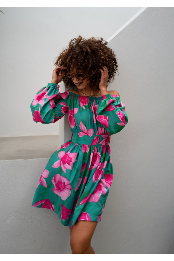 Nancy - - puķaina MINI kleita