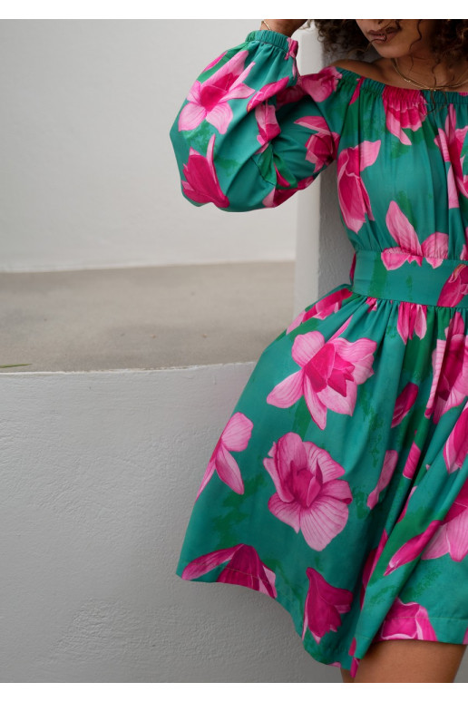 Nancy - - puķaina MINI kleita