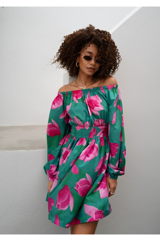 Nancy - - puķaina MINI kleita