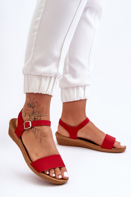 Klasiska modeļa sandales  sarkanas krāsas Arya
