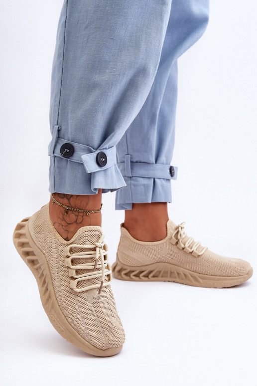    Auduma Sneakers modeļa apavi smilšu krāsas Venett